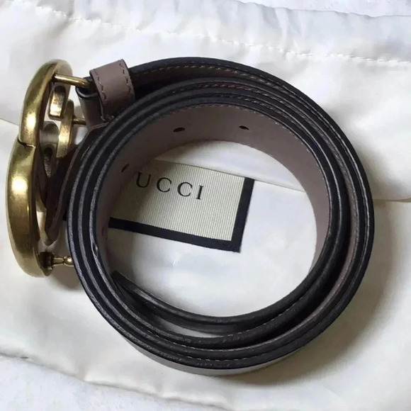 Gucci SZ 36 Nude Marmont GG Buckle Belt - Picture 3 of 9